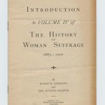 The History of Woman Suffrage Volume 4 autographed by Susan B. Anthony