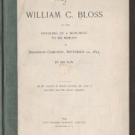 A Tribute to William C. Bloss, 1893 Booklet cover